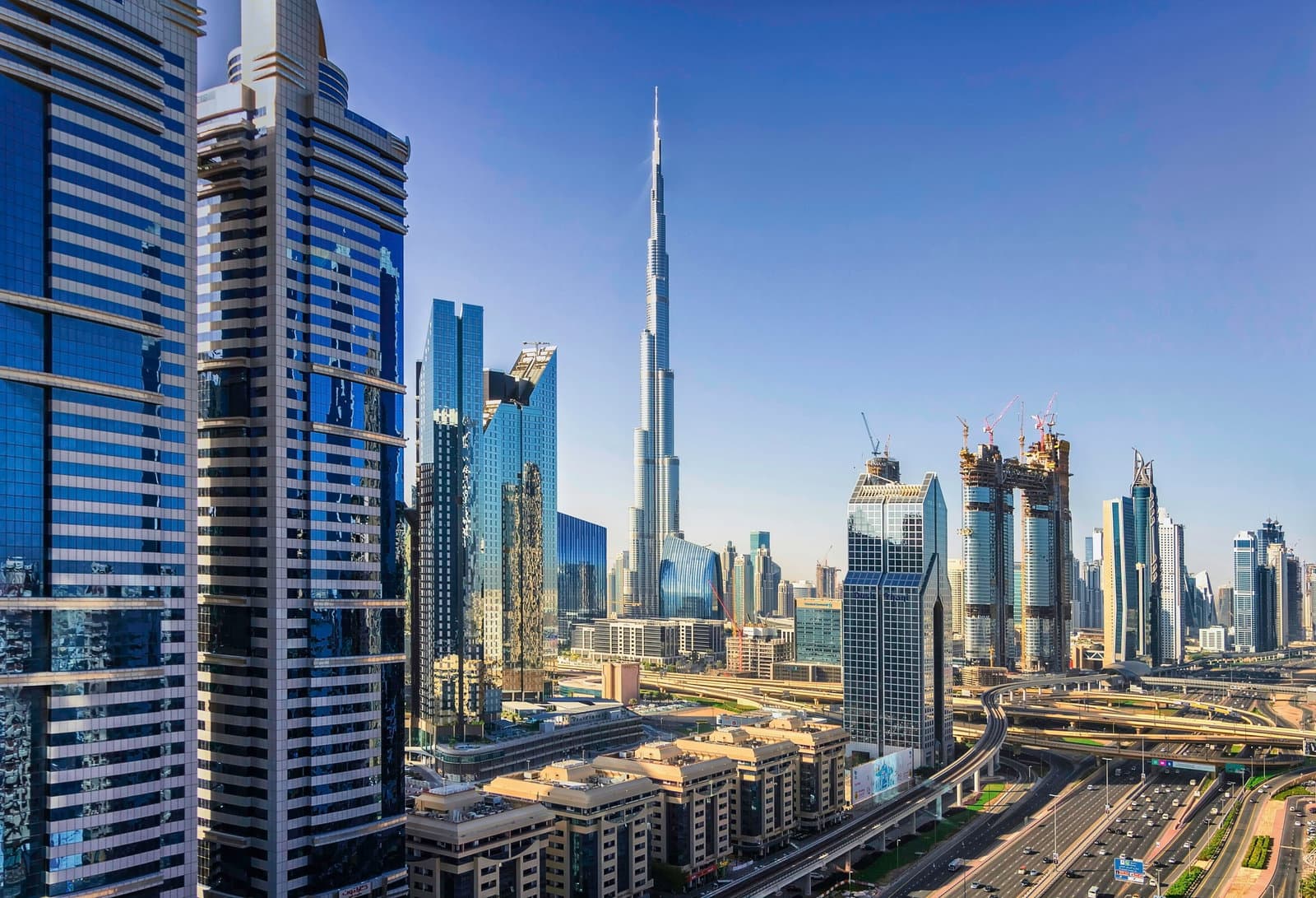Burj Khalifa and Downtown Dubai buildings