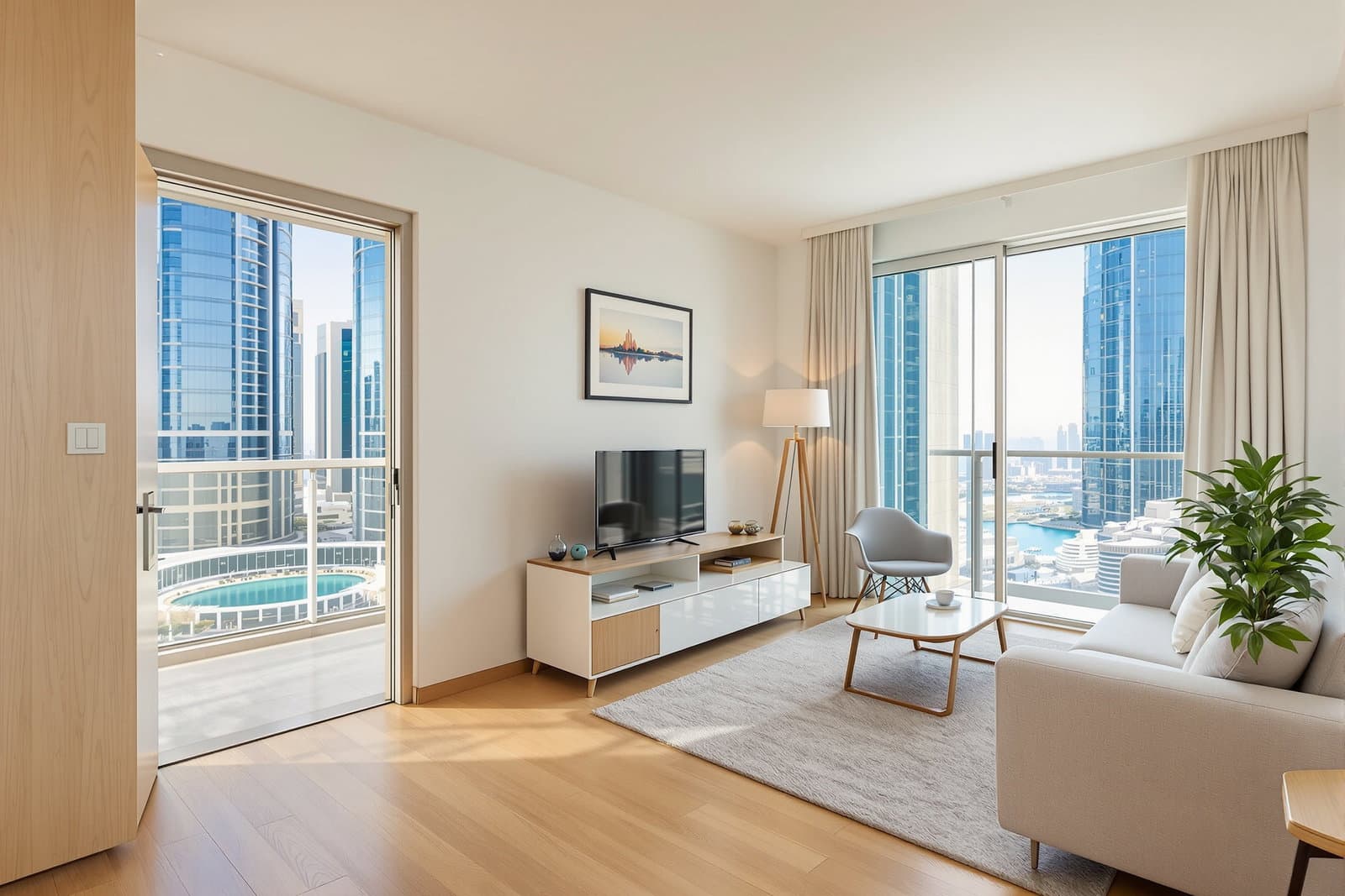 Bright One-Bedroom Apartment Walkable to Dubai Mall in Downtown Dubai