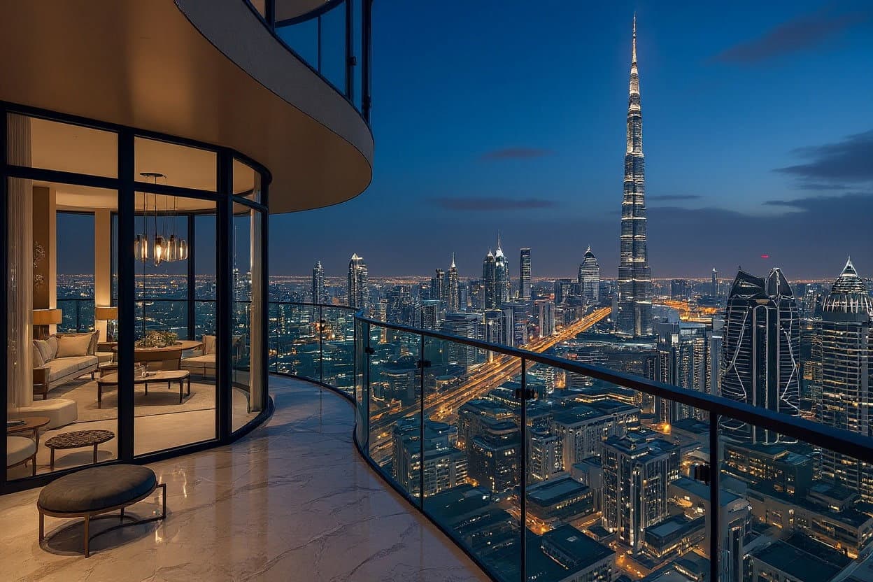 High-Floor Penthouse with Wraparound Terrace in Downtown Dubai
